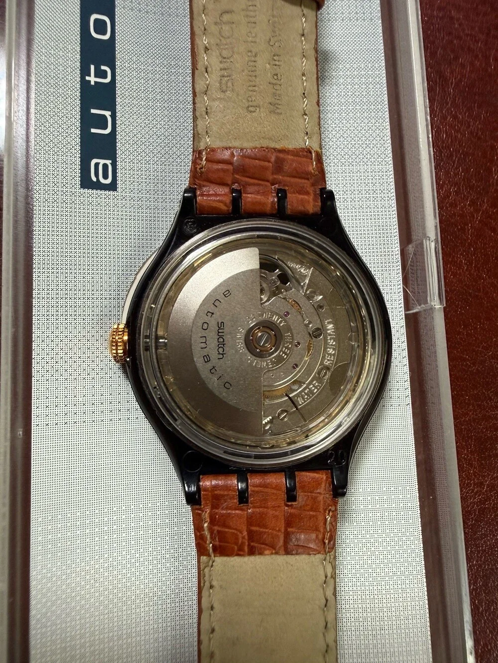 NOS 1991 Swatch Automatic Swiss Watch Unworn New in Box Vintage 23 Jewel